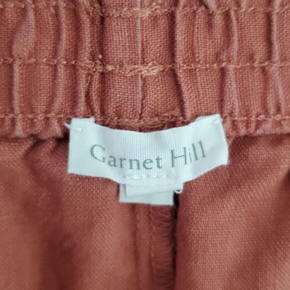 Garnet Hill 100% Linen Rust Orange Plus Skirt with Front Pockets Size 18 - Picture 9 of 10